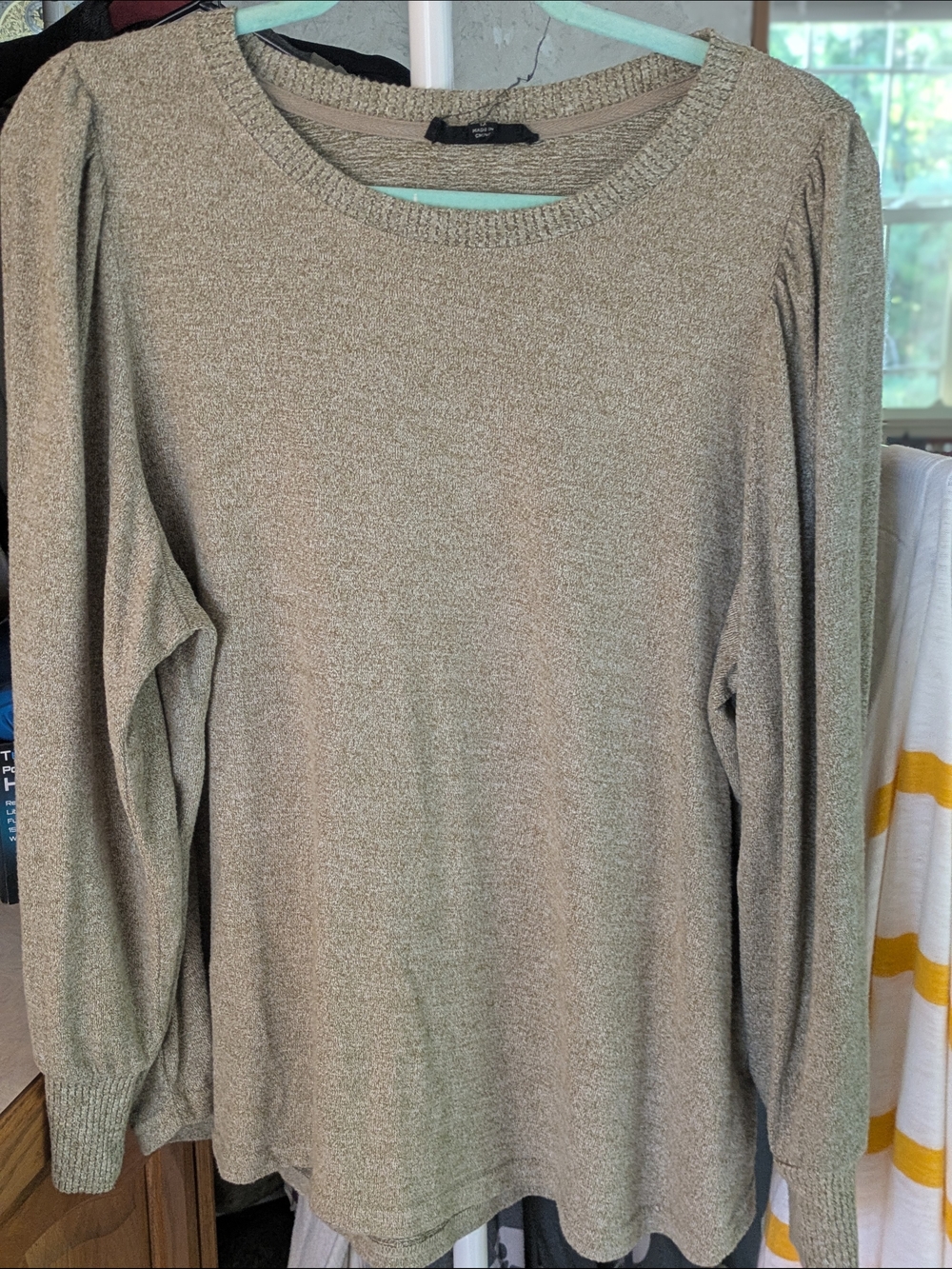 One Delancey Greenish Taupe Long Sleeve Tee. Soft To Touch. Won 1 Time